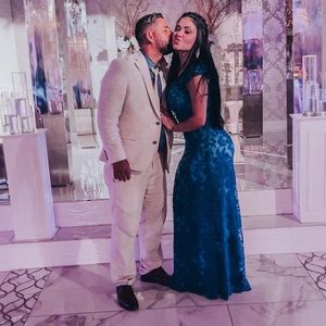 Selling this navy blue long dress size 8